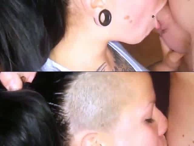 German Tattoo Chick Deep-Throats to the Limit