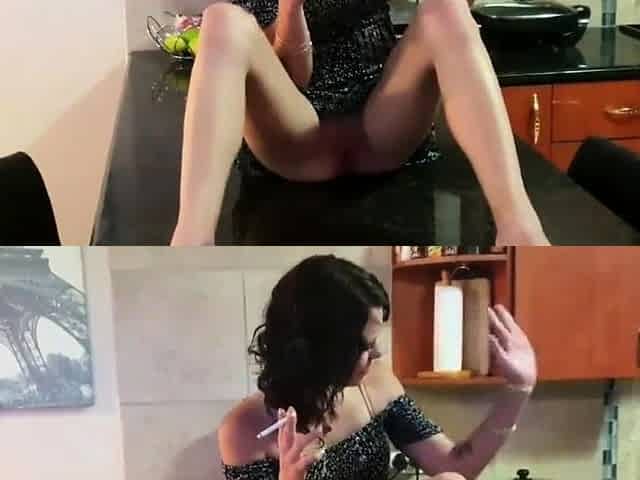 Smoking Hot Brunette MILF Teases on Webcam