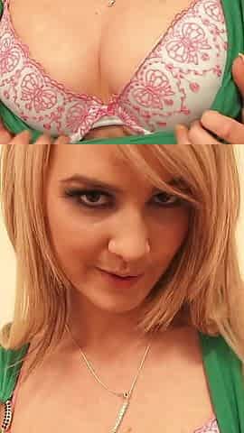 Hot British Babe with Big Tits and Fair Hair Katie K Enjoys Drilling Her Cunt with Dildo