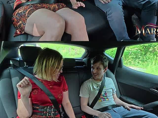 Stepmother and Stepson Can't Help but Fuck in Car