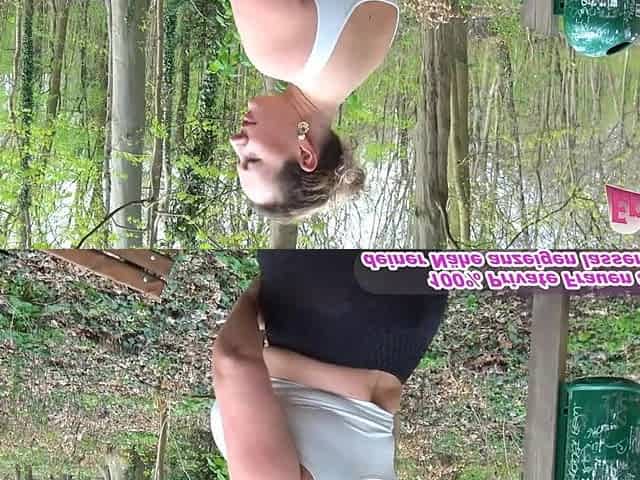 Bulky German mother i'd like to fuck having an outdoor oral job in the woods with a stranger dude