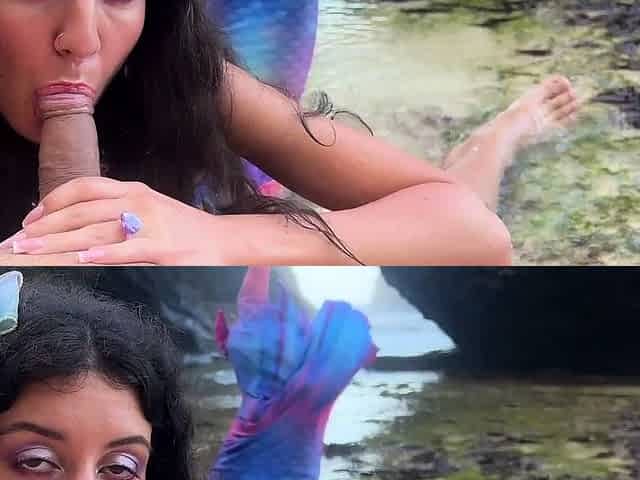 Met a real Mermaid on an Island and gave her legs to fuck!