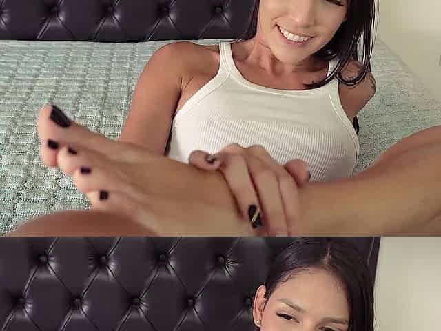 FEET JOI CUM ON FEET FETISH ASHLEY SANZ