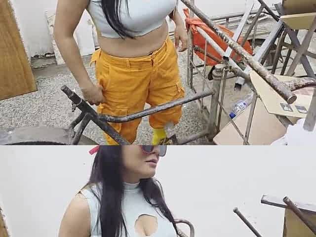 "FRESH YEAR GIFT: Homeless hotty eats BANANA during the time that getting DOGGY ANAL