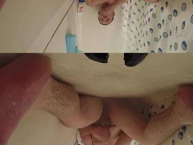 flaccid wang shower foot fetish shower camera