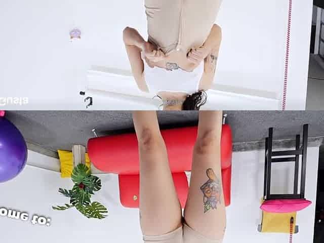 Round Butt And Puffy Cameltoe Perfection Tall Slim Beauty in High Heels and Taut Shorts!