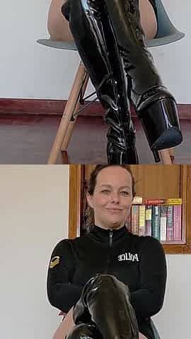 Police Outfit and Boots Asmr