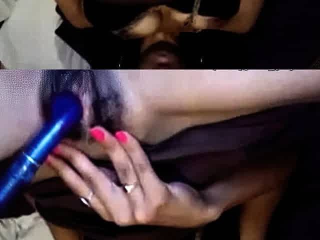 Hairy Pussy Dark Lips Orgasm with Vibrator