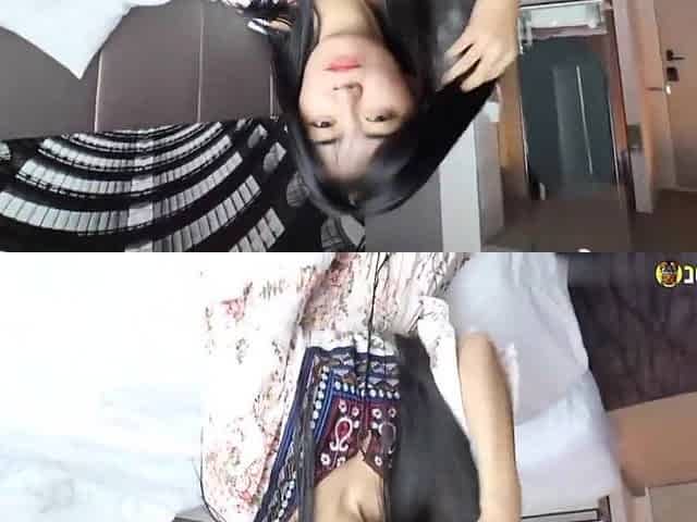 JohnTronX - Glamorous shy gal shows me her bushy twat and sucks my weenie in POV fashion