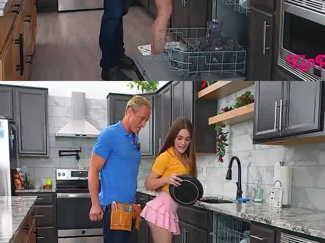 Stepdaughter Seduces Stepdad During Kitchen Lesson