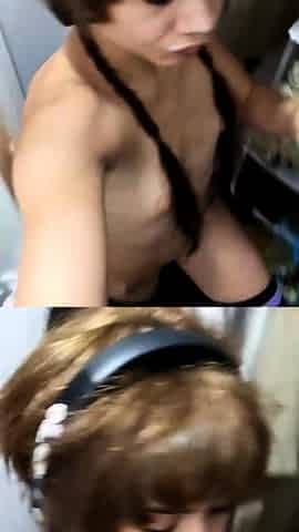 Amateur real small titted party teen slammed in gym class