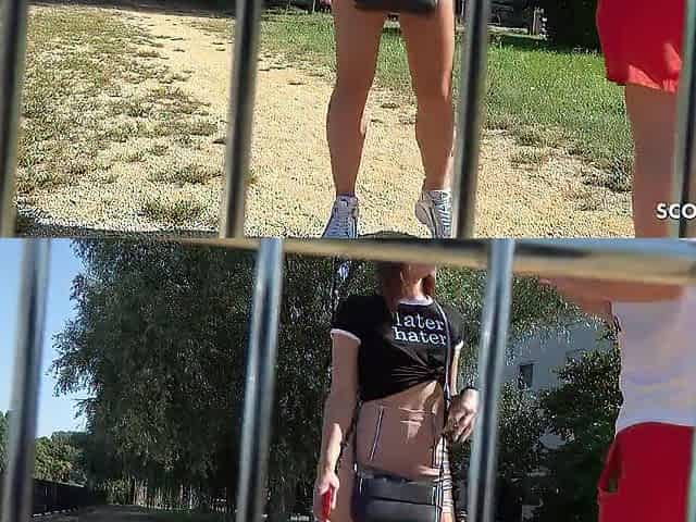 German Scout - Petite Boobs Fitness Model Mina K Entice to Casting Bang at Lost Place Berlin