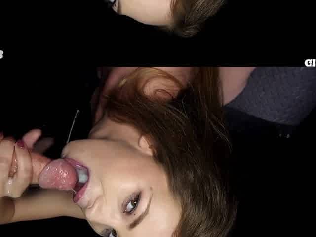 Girls sucking and swallowing huge cockloads through a gloryhole