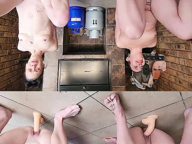 Void urine desperation - pissing on suction cup vibrator during the time that banging my cunt at the same time