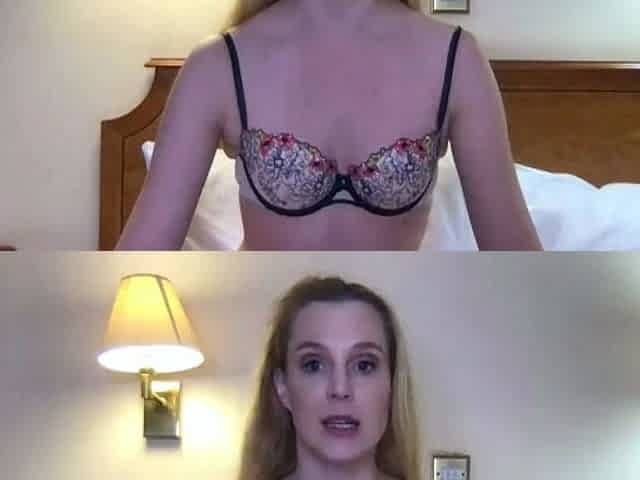 Busty blonde mature solo masturbation for webcam