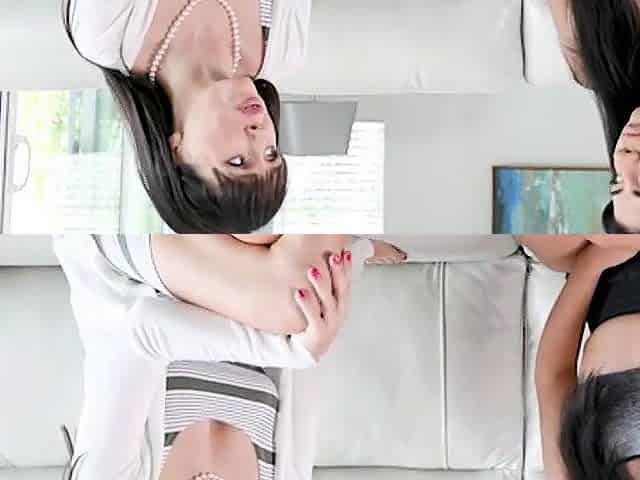 Hardcore dark-haired stepsister enjoys large dick