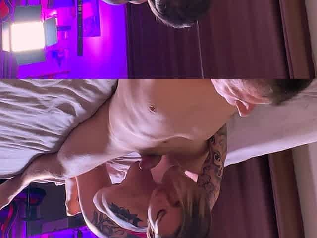 We're Having Fun in the 69 Position with My New Lover, Who Fills My Mouth with Cum.