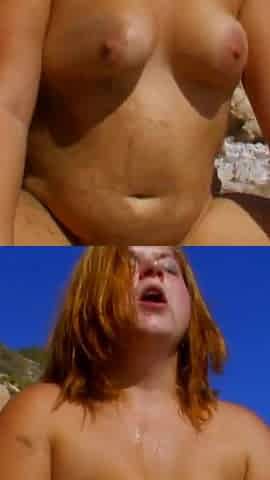 Slutty bbw gets ass pounded on the beach