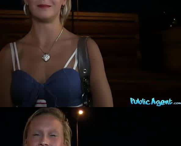 I spunk inside her cunt outside in public - Public Agent