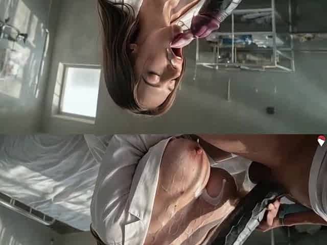 I banged the nurse with my large ebony wang and came all over her! [AI]