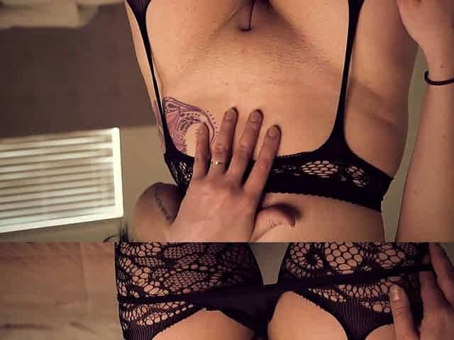 Hot Brunette In Stockings Masturbates Hard