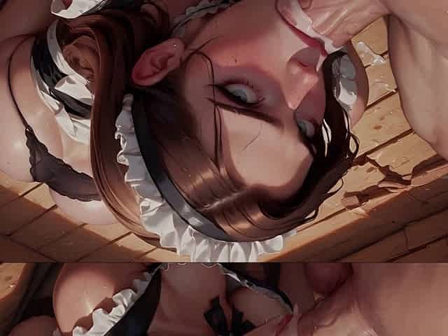 Ai Anime Maid Teen POV Blowjob & Explosive Facial - Rough Anal Fucking Scenes