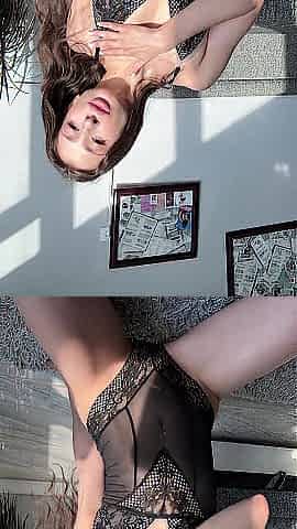 Hawt angel in a bodysuit teases herself not fast
