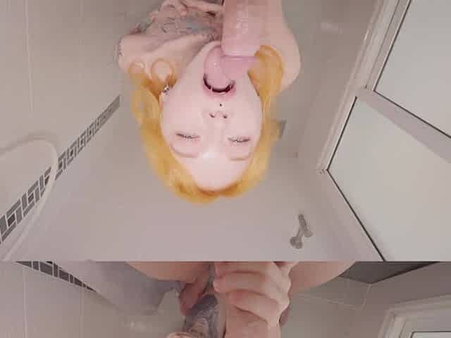 Messy Blowjob & Fast Fuck in the Shower