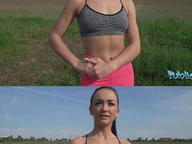 Public Agent - Muscular brunette hair with great body and a peach of an booty
