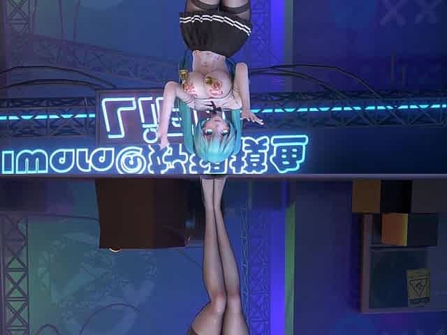 Hatsune Double Ponytail Nipple Nail Meat Urinal Obscene Pattern Student Jk Uniform Opening Black Silk