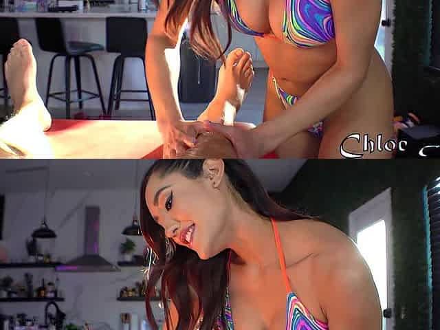 Taut Squeezing POV Tugjob and Footjob From Chloe Amour
