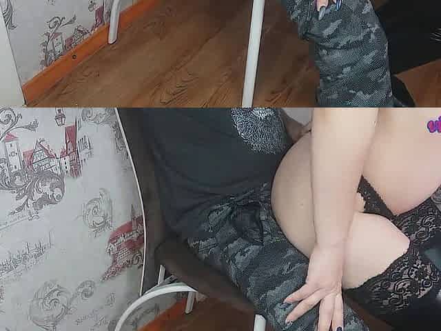 Hawt wife in leather nylons takes creampie from family superlatively good ally