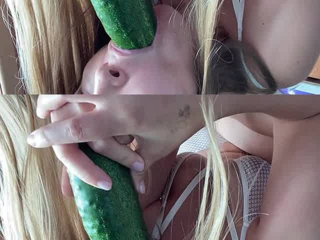 Flirting with a cucumber. Part one!