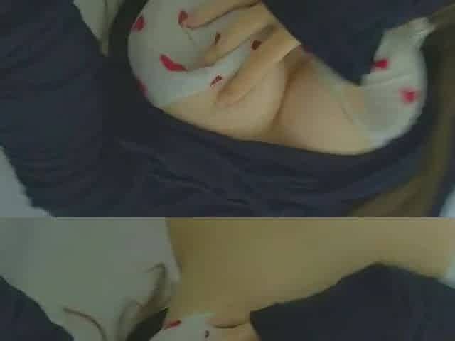 lewd sweetheart masturbation , throat close up in shower