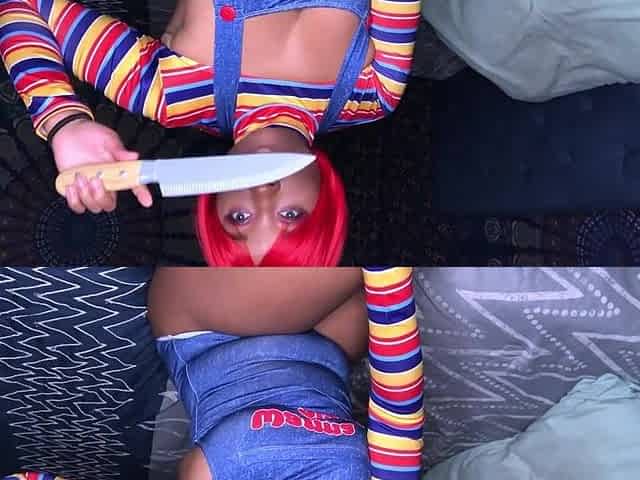 Super Sexy Snatch play for Halloween as a Chucky Doll