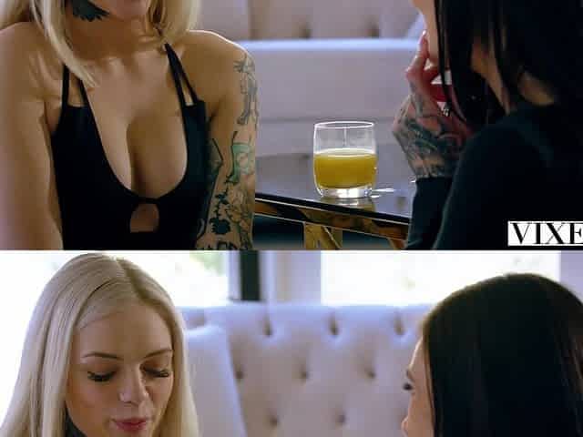 Marley and Alex Grey share fat cock in steamy threesome