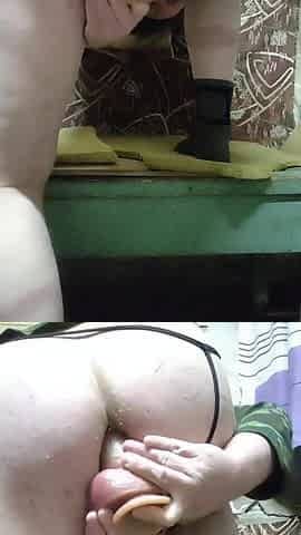 This Corpulent booty is made for a bit of ass! A chubby-assed homo chap is building a career as a porn actor!