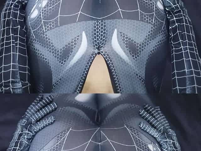 Again Cosplay Spiderman, Even in Entot It Runs Out Until Crot Inside