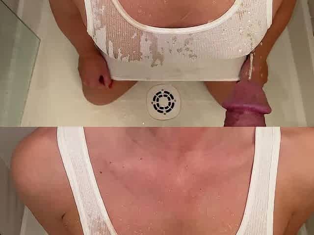 Piddle compilation - golden shower soaked tshirt, that guy voids urine in her throat, that babe urinates on dick