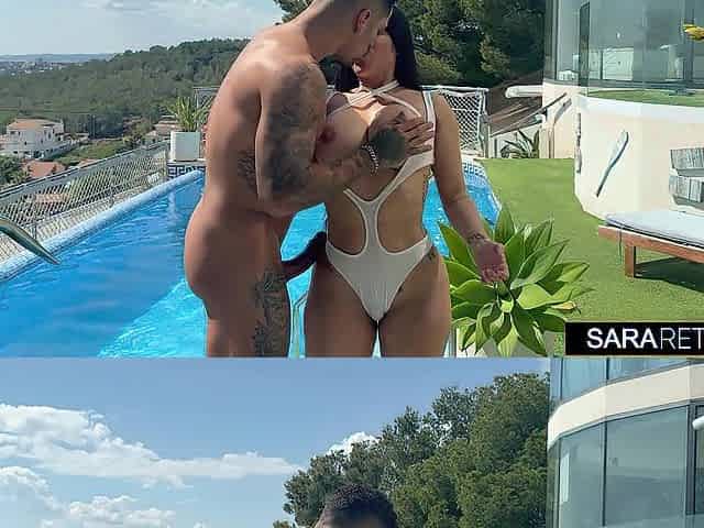 Oiled Booty And Coarse Sex In The Garden With Pornstar Sara Retali & Leo Santos