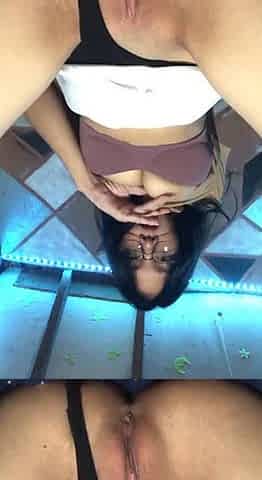 cute asian teen finger fucking her tight pink pussy and cums