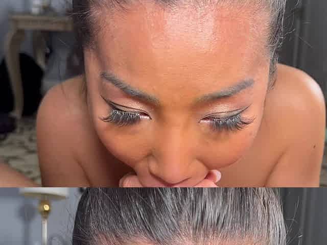 Asian Pretty Slut Passionately Sucks & Jerks BBC