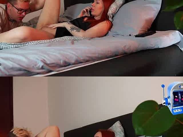 My lover knows to keep peaceful while I converse with my spouse - steaming XXX sex!