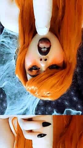 Violet lovely amateur redhead woman toying