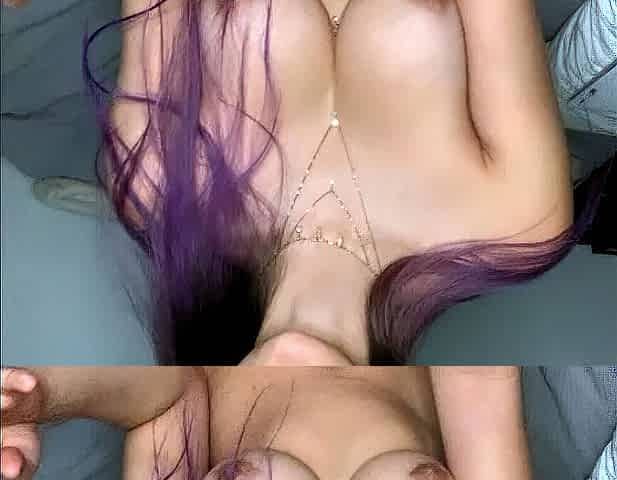 Big boobs milf masturbates with her dildo