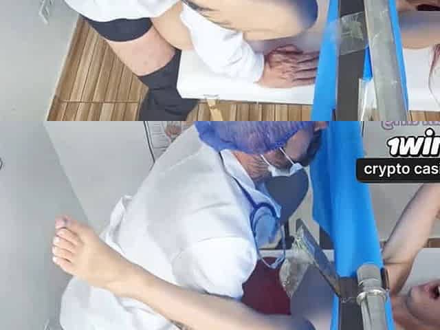 Gynecologist makes dame pee herself on exam and fucked!