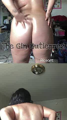 Large oil claps as booty pulses in raw solo female dream