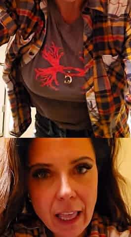 Busty brunette solo masturbation