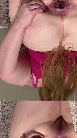 Gaping my anus with my three inch diameter plug