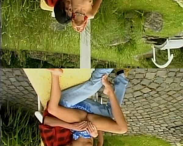 Outdoor Teen Threesome FMM with Redhead and Double Penetration